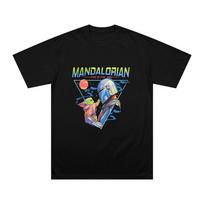 The Mandalorian and Grogu Movie T Shirts High Quality Pure Cotton Tees Women Men High Street O-neck Short Sleeve Casual T-shirts S įvairiaspalvis