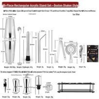 Handun 25-Piece Stainless Steel Cocktail Shaker Set
