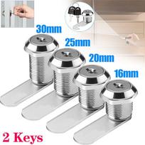 16/20/25/30mm Cam Lock Security Lock Door Mail Box Furniture Locker Drawer Cabinet Locks With 2 Keys For Office Desk Letter Box 16mm