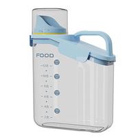 Pet Feeding Bulk Storage Bin Double Sealed Airtight Container with Leak Proof Silicone Seal Moisture Proof Lid and Carry Handle Blue