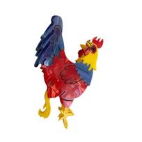 Large Rooster Hair Clip Geometry Cartoon Grab Clip Creative Acetate Animal Hair Claw  Vacation raudona
