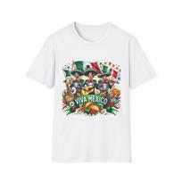 Viva Mexico Graphic Tee, Unisex Festival Shirt, Summer Party Top, Cinco de Mayo S įvairiaspalvis
