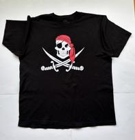Ann Arbor Pirate T-shirt Mens Black Red And White Skull and Crossed Swords 2XL S įvairiaspalvis