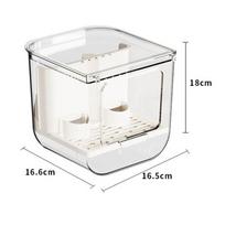 Transparent Food Dispenser Double Slot Automatic Feeder New Bird Feeding Bowl  Cage Hanging A