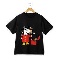 Pirate Maisy Cartoon Casual T - Shirt, Unisex Tee in Black and White 2XL