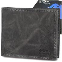 Portfel Skórzany Męski Vintage Poziomy Klasyczny Czarny Rfid Beltimore S51