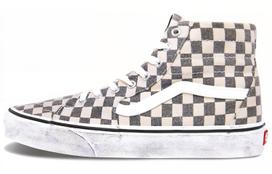 Vans Sk8 Hi Tapered Washed Asphalt True White Checkerboard VN0A4U16HQE 34.5