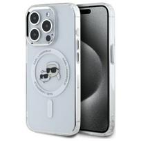 Karl Lagerfeld Iml Metal Karl & Choupette Head Magsafe - Etui Iphone 15 Pro Max (Biały)