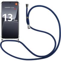 Crossbody Case for Xiaomi 13 Pro - Reinforced Corners Anti-Scratch Flexible + Navy Blue Lanyard