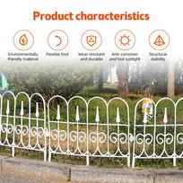 Decorative Garden Fence Insert 6 Pack Rustproof Plastic Garden Picket Fence Edging Lawn Flowerbeds Plant Borders balta