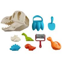Lauko smėlio paplūdimio žaislai vaikams 9 vnt. smėlio dėžės rinkinys Paplūdimio žaidimo žaislas su dinozauru smėliu Modelis Kastuvai Grėblys Vaikams Žaisk Smėlį United States