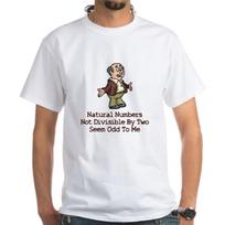 CafePress - Odd Numbers - Unisex Crew Neck 100% Cotton T-Shirt, Comfortable and Soft Classic Tee with Unique Design White S balta