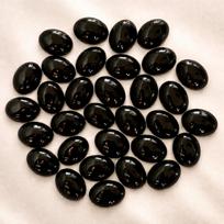 Wholesale 15x10mm Oval Black Onyx Cabochon – Calibrated Natural Gemstone for Jewelry Making 100 Carats juoda