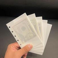 A6 A7 Binder Pockets Binder Folders For Notebook Divider Page Water-Repellent Pvc Leaf Document Filing Bag Premium