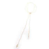 Great Vivienne Westwood Necklace Broken Pearl Choker with Rhinestones gold Used