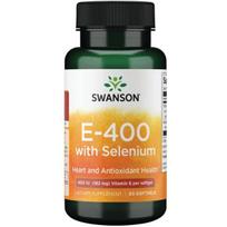 Swanson Ultra vitaminas E su selenu, 90 minkštųjų kapsulių