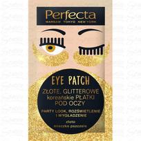 PERFECTA Eye Patch Gold Glitter korėjietiškos paakių pagalvėlės 1 pora