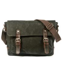 Vintage Men'S Outdoor Casual Crossbody Bag Canvas Single Shoulder Crossbody Bag Men'S Anti-Splash Oil Wax Vintage Crossbody Bag juoda