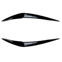 2Pcs Headlight Cover Eyelid Eyebrow For BMW 1-Series 116i 118i 120i 125i 128i F20 F21 Gloss Black Headlight Eyelids