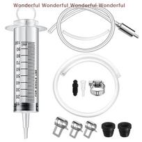 Motorcycle Hydraulic Brake Bleed Kit 100ML Syringe 50cm Hose Universal For Motorbikes Scooters