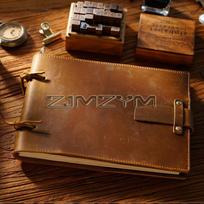 Sewn Leather Notebook 6 Colors Handmade Journal Blank Kraft Paper 200 Pages Sketchbook School Office Book Gift ruda