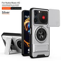 For ZTE nubia Music Case ZTE nubia Music 4G Cover Phone Case Magsafe Magnetic Fold Holder Military Armor Camera Protection Cover ZTE nubia Music