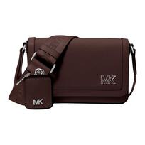 MICHAEL KORS Edison Edison Logo Leather Crossbody Bag Mini Unisex Couple Chocolate ruda