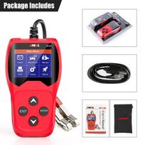 Ancel BA201 Car Battery Tester 12V 100 to 2000CCA 12 Volts Battery Tools for the Car Quick Cranking Charging Diagnostic Tester raudona