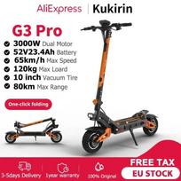Kukirin G3 Pro 3000W Peak Electric Scooter  80km Long Range 65km/h 10 Inch Off-road Tire Foldable Escooter 80km Long Range 65km/h
