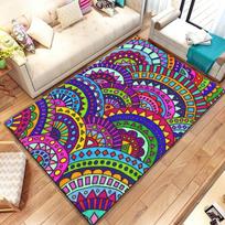 Boho Mandala Carpet Exotic Floral Area Rug For Bathroom Entryway Hallway Decor Soft Doormat Bohemia Geometric Pattern Floor Mat 40x60cm 16x24 inch