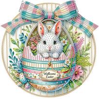 Holiday DIY 2D Flat Acrylic Diamond Painting Kits Hanging Diamond Art Kits Diamond Art Pendant for Home Decoration and Gift