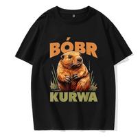 Cartoon Capybara Bobr Kurwa Grunge Tshirt Funny Kurwa Bober Unisexge T Shirt Harajuku Tees Tops Unisex Fashion OverSzie Tshirt S