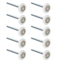 6200ZZ Nylon Garage Door Rollers Noise Reduction Steel Stem Ball Bearing Wheels For Home And Business Garage Systems Parts