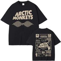Retro Arctic Monkeys Albumo Turo Dvišaliai Grafiniai Marškinėliai Vyrams Moterims Hip Hop Punk Rock Marškinėliai Laisvalaikio Medvilniniai Per dydį Marškinėliai S įvairiaspalvis