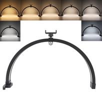 22 Inch Foldable Half Moon Nail Desk Lamp 20W with Phone Clip