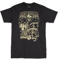Lucky 13 Hellion Motorcycle Chopper Skull Biker Devil Tattooed T Shirt LM1000HN S įvairiaspalvis