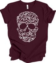 Hair Stylist Skull T-Shirt Barber Tools Design Unisex S įvairiaspalvis