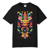Urban Vivid Mask Art TShirts, Comfort Colors T Shirt, Unisex Streetwear Tee S įvairiaspalvis