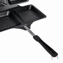 Iron Panini Maker Pan Double Sided Double Sided Sandwich Maker Grilled Panini Maker  Tourist Picnic juoda