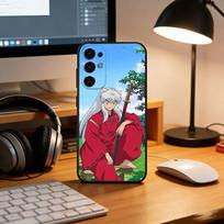 Anime L-Inuyasha Phone Case For Samsung S25,S24,S21,S22,S23,S30,Ultra,S20,Plus,Fe,Soft Silicone Black Cover Samsung S30Ultra5G