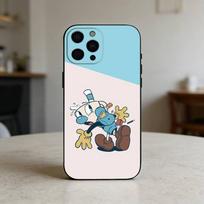 Cute CupHead And MugMan Phone Case Silicone black Soft For IPhone 17,16,15,14,13,12,11,SE,Plus Pro Max iPhone17promax
