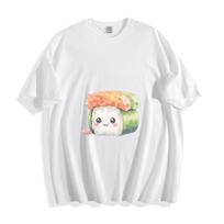 Kawaii Sushi Roll T-Shirt Mens Womens Tees Top - Adorable Japanese Treat Unisex Tee M