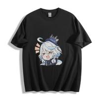 Genshin Impact Furina Crown T-Shirt Mens Womens Tees Top - Elegant Hydro Queen Design Unisex Tee 3XL