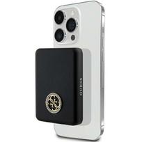 Powerbank Z Ładowaniem Indukcyjnym Do Telefonu Do Magsafe 3000Mah I Kablem Usb-C, Guess 4G Strassed Metal Logo,  Czarne
