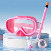 Eyewear Kids Swimming Goggles Anti-fog Children Surfing Glasses Kid Snorkel Set  Children/Kids rožinė