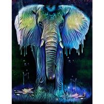 Diamond Painting animal Elephant Character Picture 5D Diamond Embroidery Watercolor glass Mosaic Cross Stitch Craft Pack Full Round 20X30CM