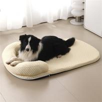 Cool Mat For Dogs, Self-Cool Dog Mat, Summer Pet Cool Mat, Washable With Zip, Ice Silk Underlay, Non-Slip, Soft Cool Blanket For Dogs One Size smėlis