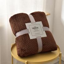 Cozy Pineapple Grid Flannel Sofa & Office Blanket 45*65cm, Pet Blanket, Bare kava