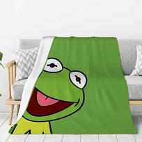 Blanket Kermit The Frog Printing Anti-Pilling Flannel Blanket Funny Gift Picnic Travel Home Bed Sofa Bed Sofa Chair Blanket 100x80cm 40x30in