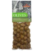 Žaliosios alyvuogės su raudonėliais ir Bukovo paprikomis ILIDA, 150 g